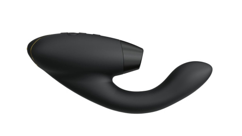Womanizer Duo 2 + Лубрикант 50 мл - Вибратор с вакуумным стимулятором, 20.3х3.5 см (чёрный)
